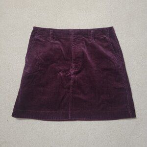 Gap Burgundy Corduroy Mini Skirt, Size 8